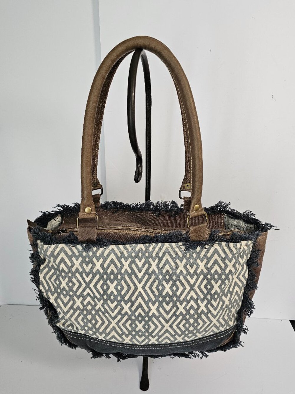 Myra Bag Tote Canvas Boho La Chatelard 1802 Grunge Casual Western